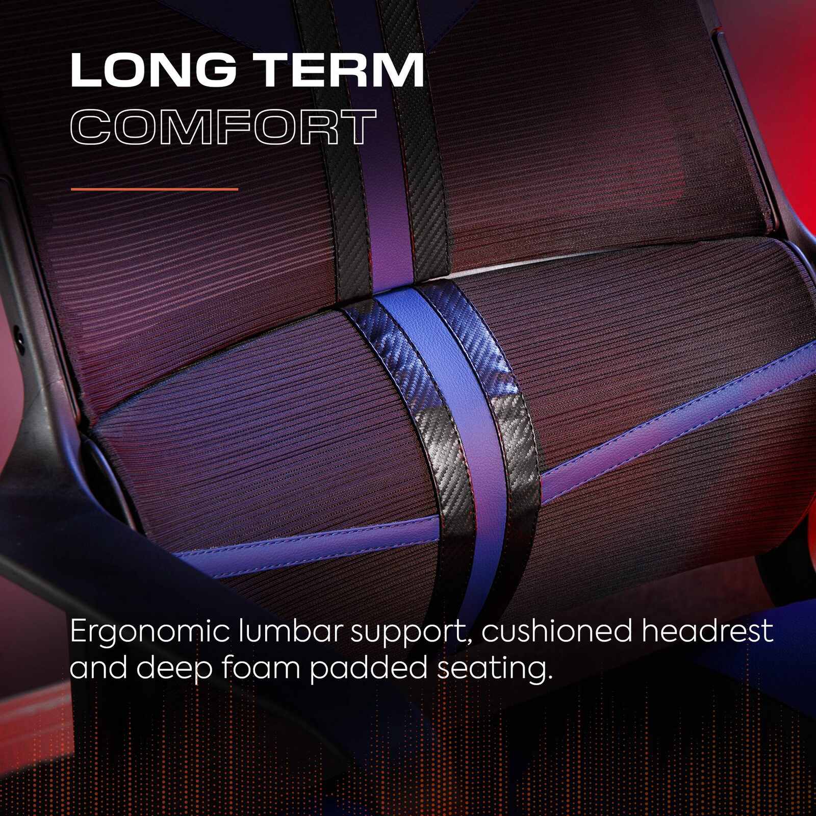 Helix Ergonomic PC Office Mesh Gaming Chair - Black / Blue