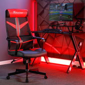 Helix Office PC Gaming Mesh Chair - Red