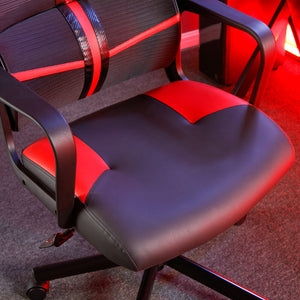 Helix Office PC Gaming Mesh Chair - Red