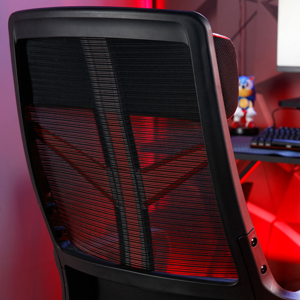 Helix Office PC Gaming Mesh Chair - Red