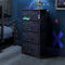 Hex Canvas Tallboy Chest of 4 Drawers - Black