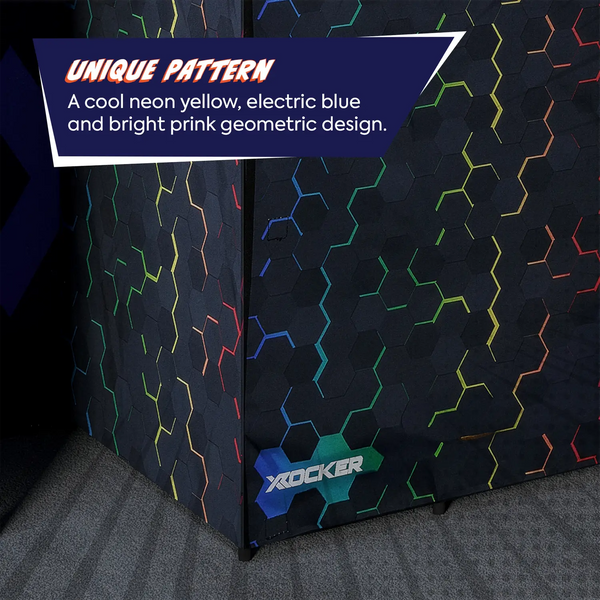 Hex Canvas Wardrobe with Hanging Rail - Black