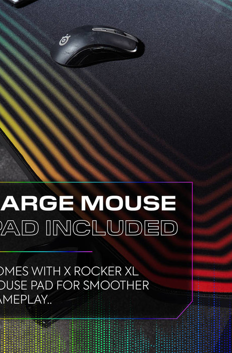 Infinity RGB 140cm App-Controlled LED Gaming Desk with Full Mousepad - Carbon Black