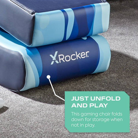 Video Rocker Gaming Chair for Kids - Lava Blue
