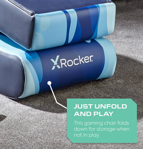 Video Rocker Gaming Chair for Kids - Lava Blue