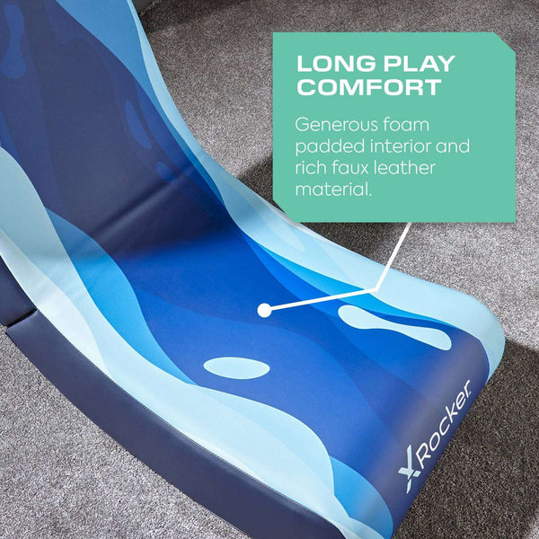 Video Rocker Gaming Chair for Kids - Lava Blue