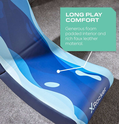 Video Rocker Gaming Chair for Kids - Lava Blue