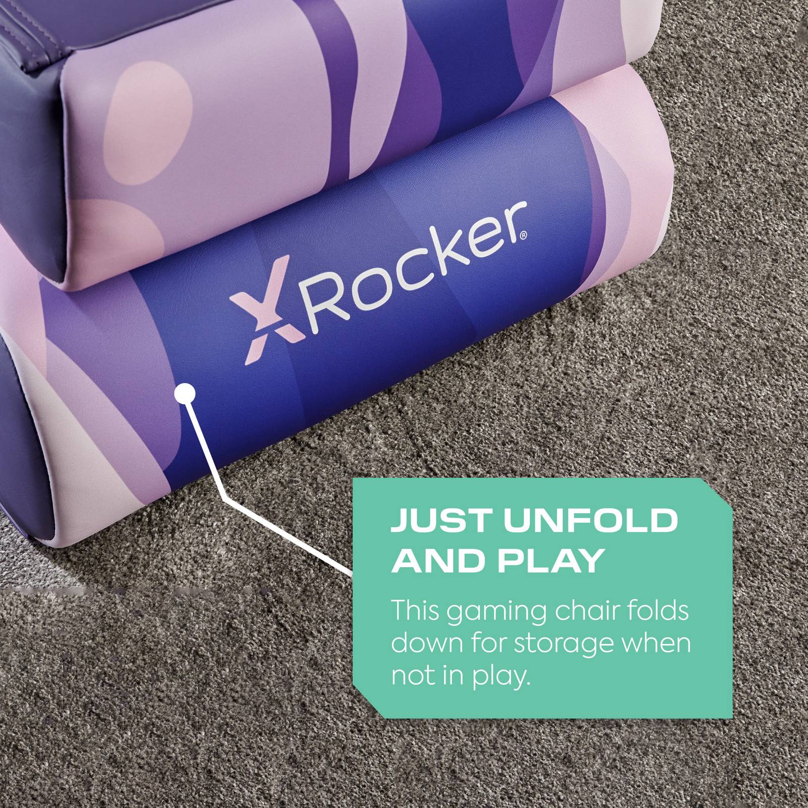 Video Rocker Gaming Chair for Kids - Lava Pink