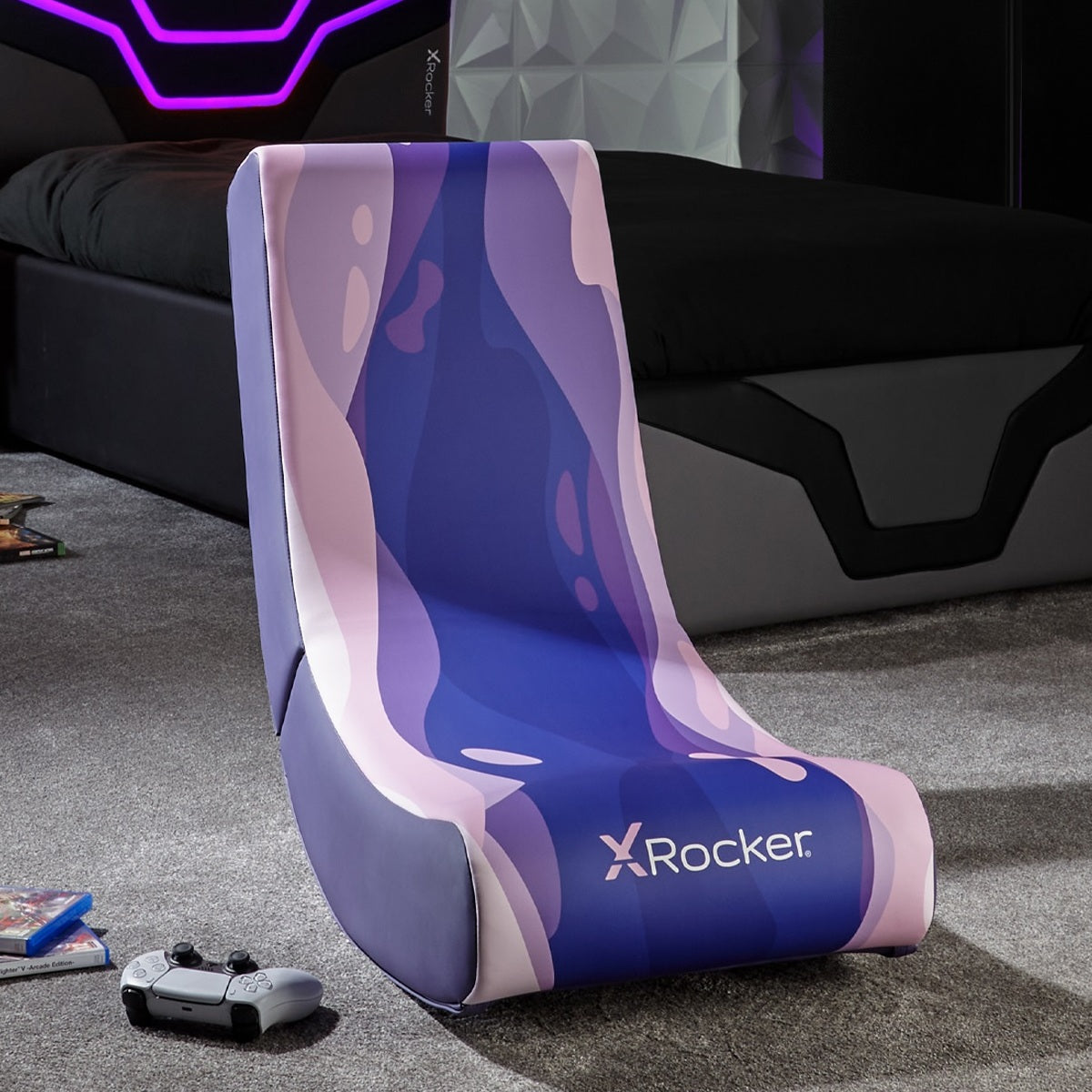 Video Rocker Gaming Chair for Kids - Lava Pink