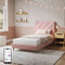 Lily Single Bed Frame with App Controlled LED Lights - Pink