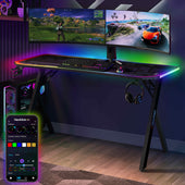 XL 140cm RGB Neo Motion SYNC™ Gaming Desk with App Controlled LED Lights
