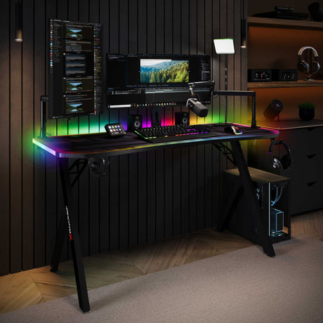 XL 140cm RGB Neo Motion SYNC™ Gaming Desk with App Controlled LED Lights