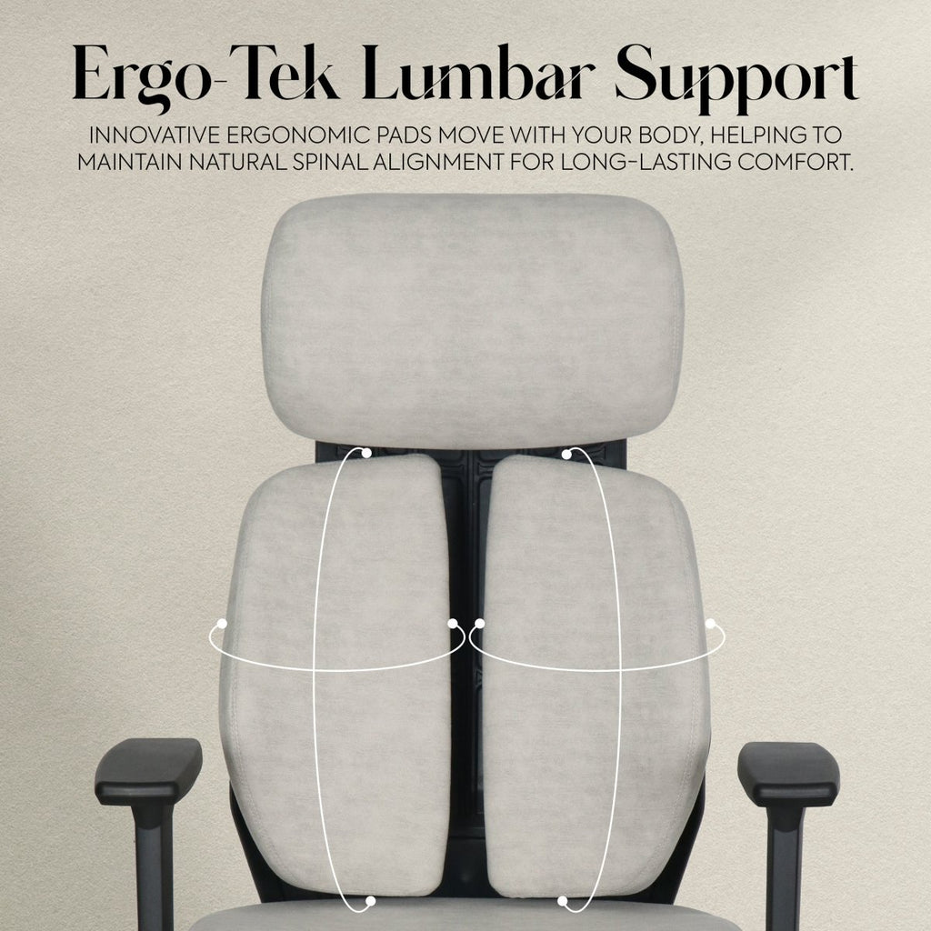 Lyla Ergonomic Office Chair with ErgoTek Comfort Pads - Cream
