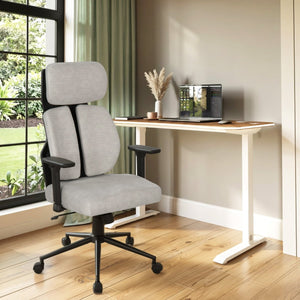 Lyla Ergonomic Office Chair with ErgoTek Comfort Pads - Cream