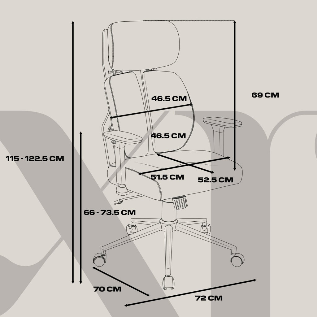 Lyla Ergonomic Office Chair with ErgoTek Comfort Pads - Cream
