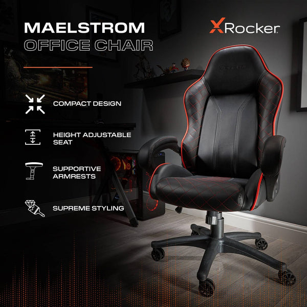 Maelstrom Ergonomic PC Office Gaming Chair - Black / Red