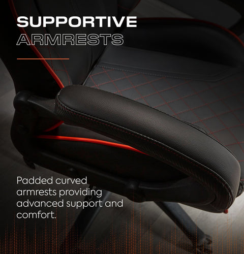Maelstrom Ergonomic PC Office Gaming Chair - Black / Red