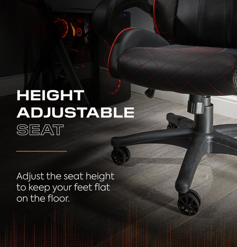 Maelstrom Ergonomic PC Office Gaming Chair - Black / Red