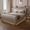 Maisie Upholstered Velvet LED Ottoman Bed - Natural Stone (2 Sizes)