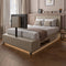 Maisie Upholstered Velvet LED TV Bed - Natural Stone (2 Sizes)