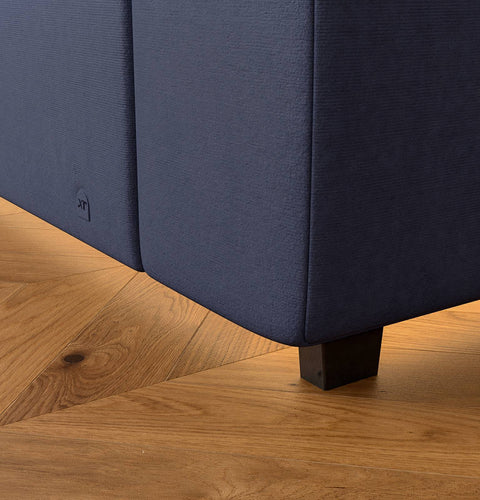 Maisie Upholstered Velvet LED TV Bed - Navy Blue (2 Sizes)