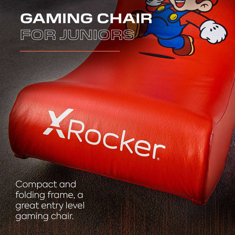 Officially Licensed Super Mario™ Video Rocker Gaming Chair for Kids - Mario Red