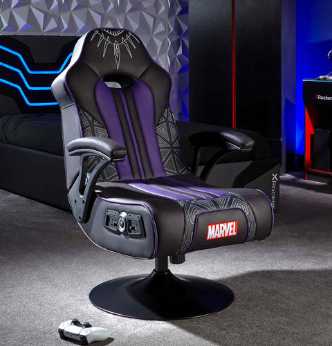 Officially Licensed Marvel™ Elite 2.1 Audio Console Gaming Chair - Black Panther