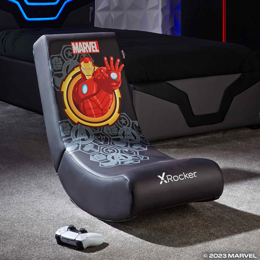 Xrocker marvel iron man | klappbar | črn | gaming bodensessel 1 Xrocker marvel iron man gaming bodensessel črn zložljiv talni stol