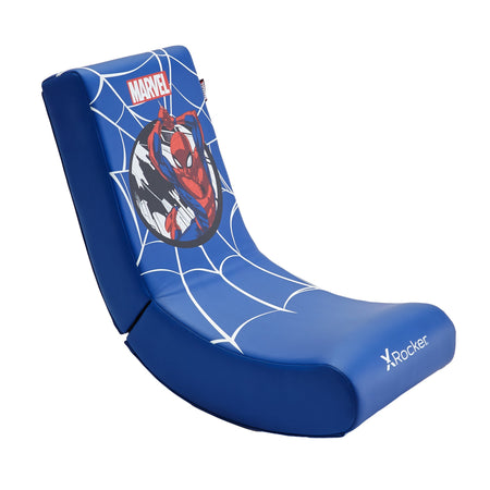 Xrocker marvel spider-man | moder zložljiv talni gaming stol za otroke | kompakten floor rocker | gaming stol 3 Xrocker marvel spider-man gaming stol izoliran pogled