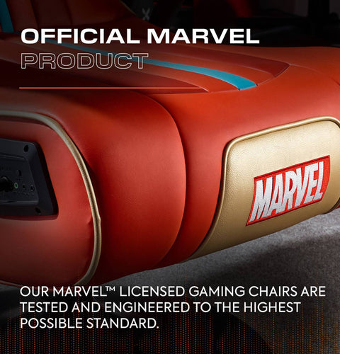 Officially Licensed Marvel™ Elite 2.1 Audio Console Gaming Chair - Iron Man