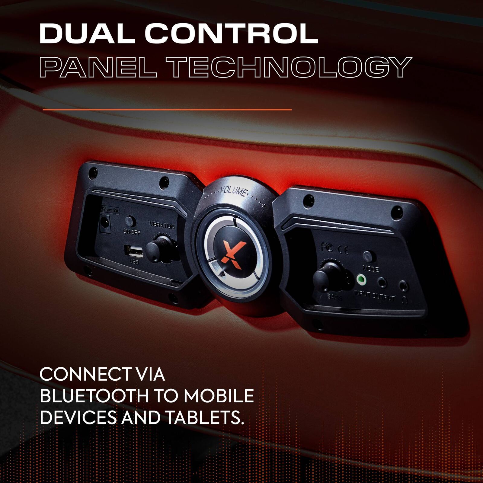 Officially Licensed Marvel™ Elite 2.1 Audio Console Gaming Chair - Iron Man