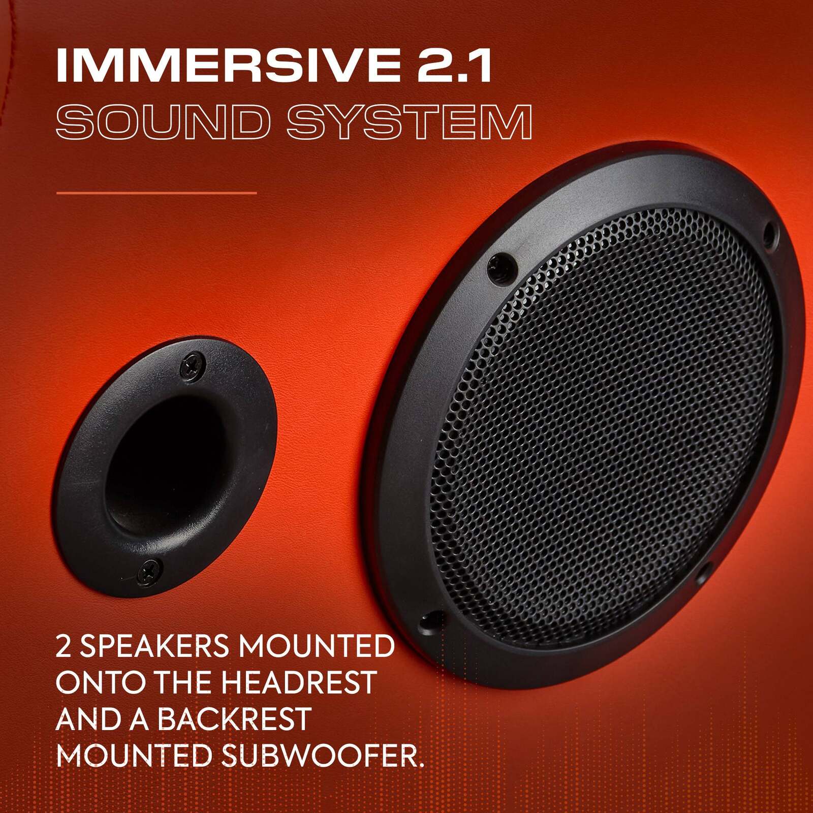 Officially Licensed Marvel™ Elite 2.1 Audio Console Gaming Chair - Iron Man