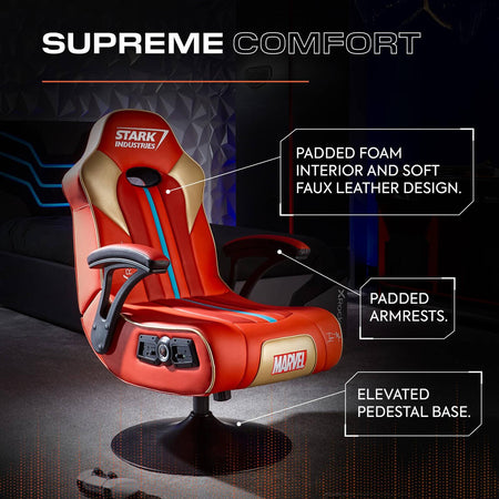 Official Marvel™ 2.1 Audio Gaming Chair - Iron Man - Elite Edition