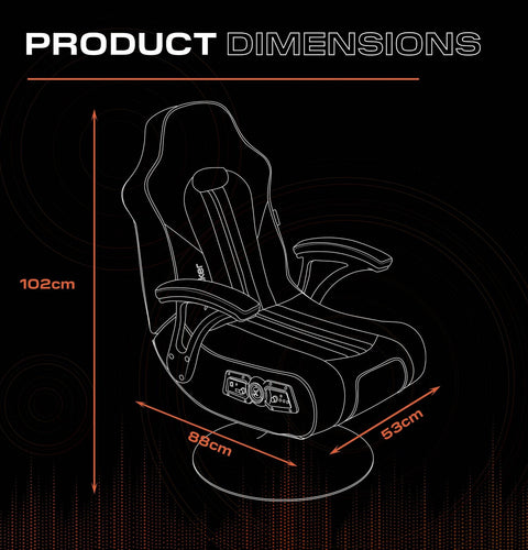 Officially Licensed Marvel™ Elite 2.1 Audio Console Gaming Chair - Iron Man