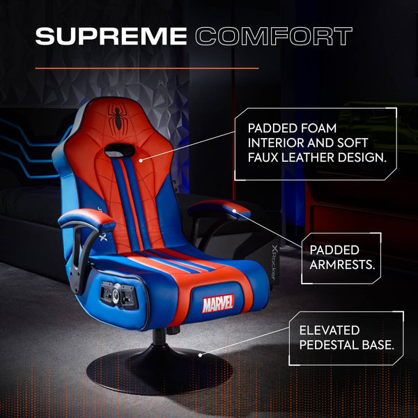 Officially Licensed Marvel™ Elite 2.1 Audio Console Gaming Chair - Spider-Man