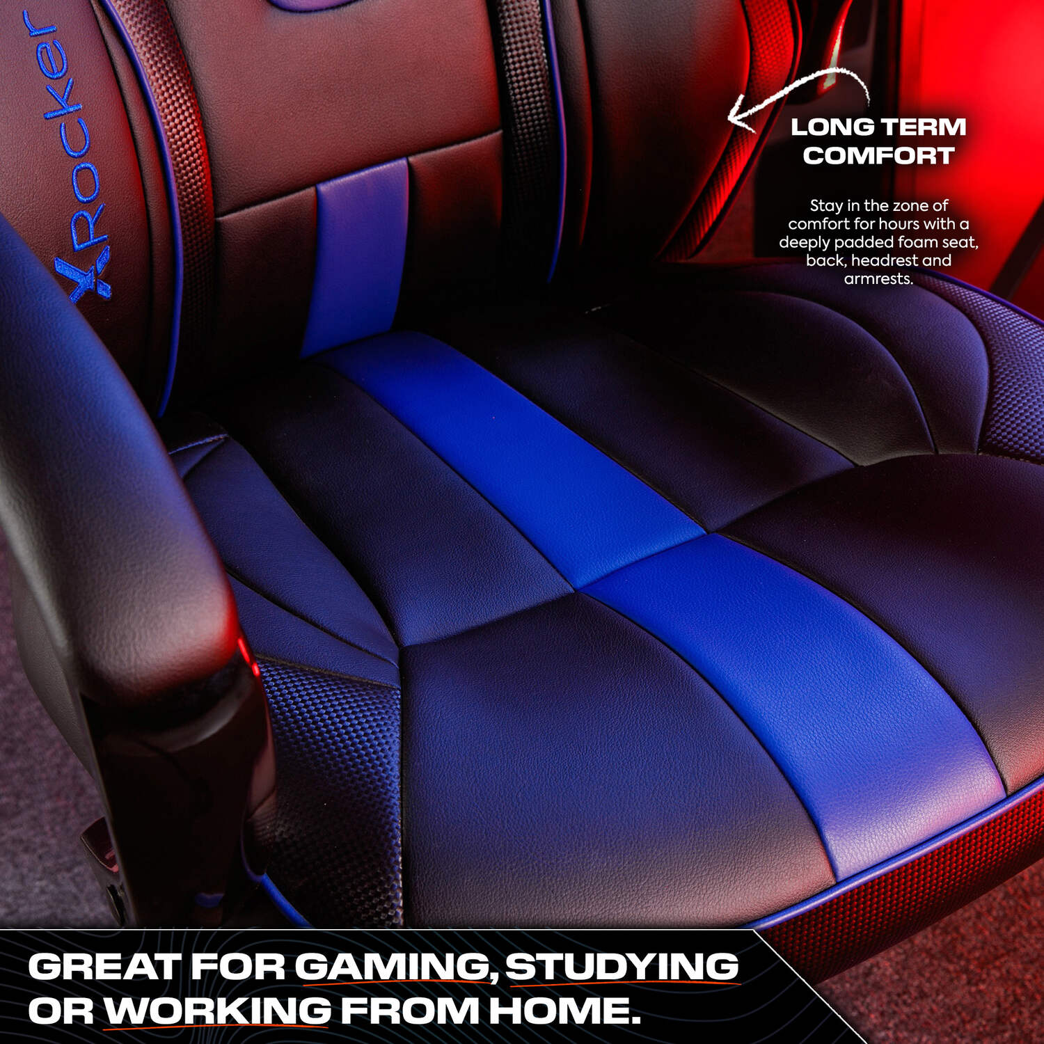 Maverick Ergonomic PC Office Gaming Chair - Black / Blue