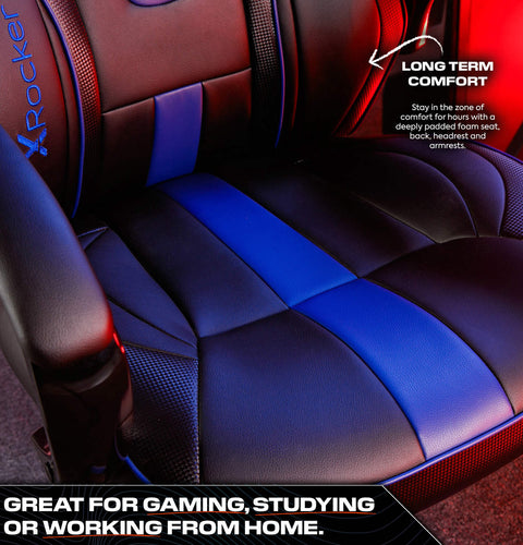 Maverick Ergonomic PC Office Gaming Chair - Black / Blue
