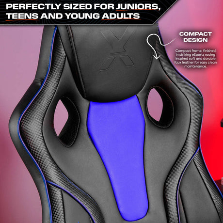 Maverick Ergonomic PC Office Gaming Chair - Black / Blue
