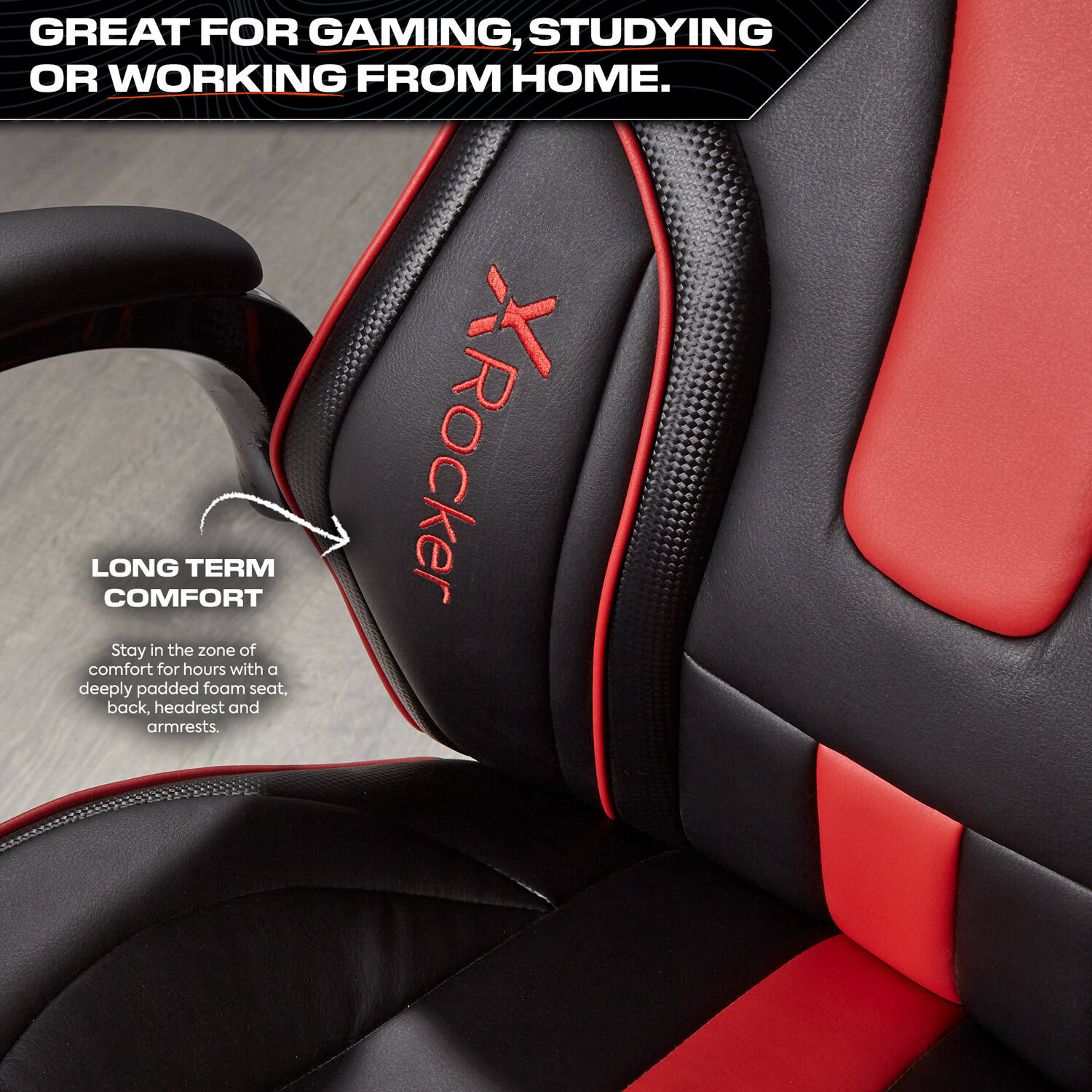 Maverick Ergonomic PC Office Gaming Chair - Black / Red