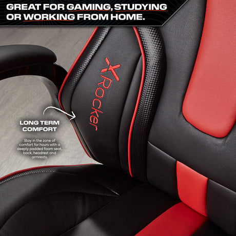 Maverick Ergonomic PC Office Gaming Chair - Black / Red