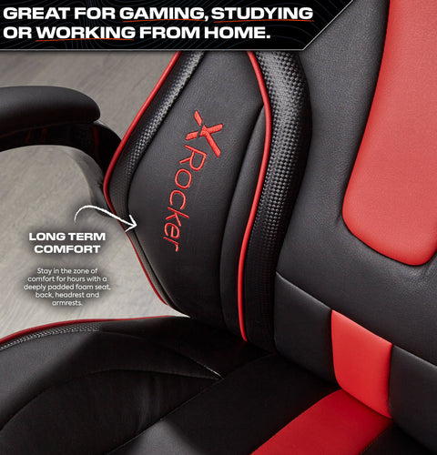 Maverick Ergonomic PC Office Gaming Chair - Black / Red