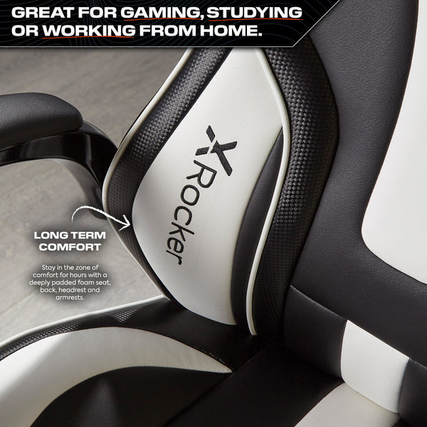 Maverick Ergonomic PC Office Gaming Chair - Black / White