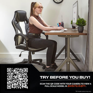 Maverick Ergonomic Office Gaming Chair - Black/White