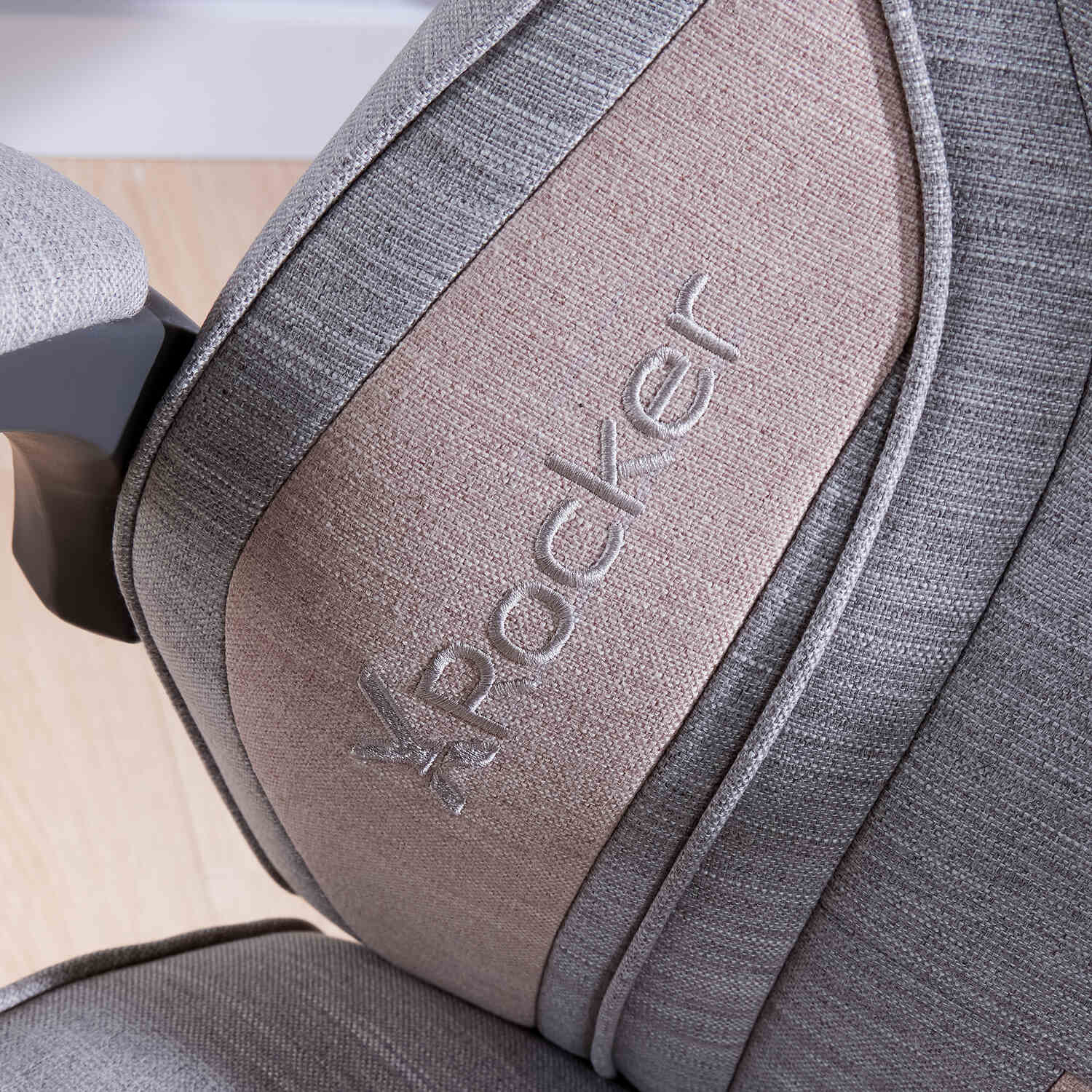 Maverick Ergonomic Fabric PC Office Gaming Chair - Grey / Pink