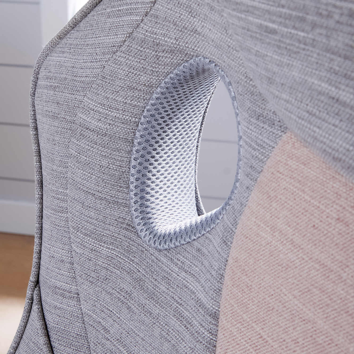 Maverick Ergonomic Fabric PC Office Gaming Chair - Grey / Pink