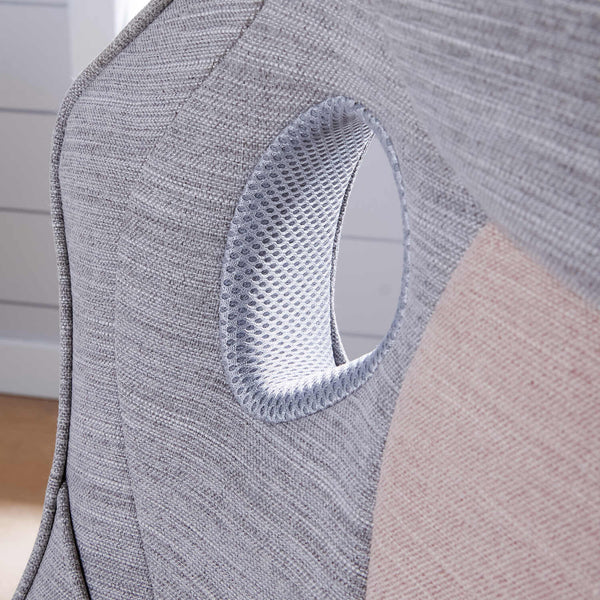 Maverick Ergonomic Fabric PC Office Gaming Chair - Grey / Pink