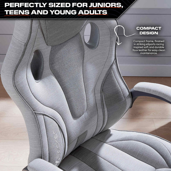 Maverick Ergonomic Fabric PC Office Gaming Chair - Grey / Taupe