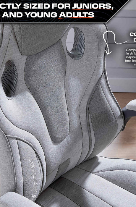 Maverick Ergonomic Fabric PC Office Gaming Chair - Grey / Taupe