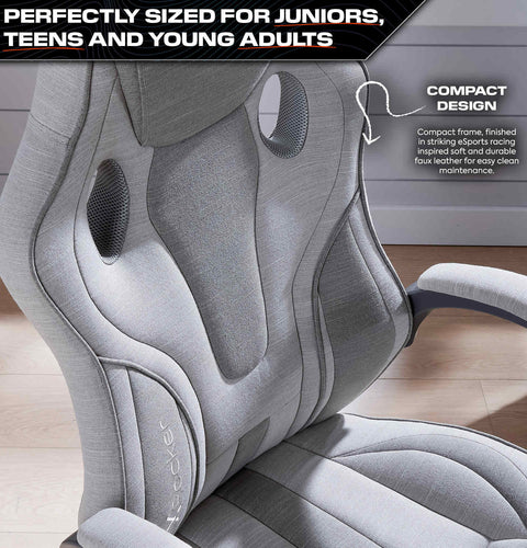 Maverick Ergonomic Fabric PC Office Gaming Chair - Grey / Taupe