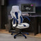 Maverick Ergonomic PC Office Gaming Chair - White / Blue